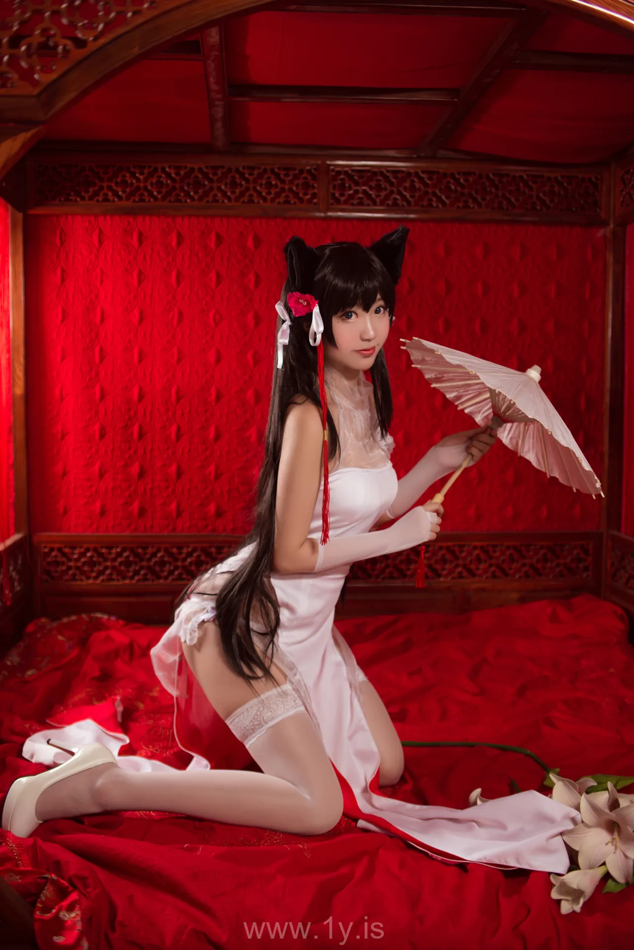 Coser@黑川 NO.004 Gorgeous Asian Cutie 獒犬旗袍